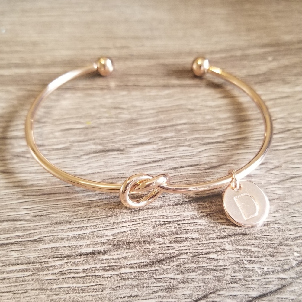 CLEARANCE! Gold Plated Letter D Charm Bracelet